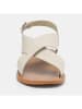 CALANK Leder-Sandalen in Creme