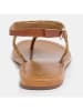 CALANK Leder-Zehensandalen in Hellbraun