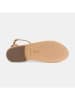CALANK Leder-Sandalen in Gold/ Hellbraun