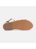 CALANK Leder-Sandalen in Schwarz/ Gold