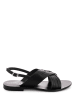 CALANK Leder-Sandalen in Schwarz