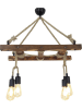 Evila Hängeleuchte "Merdiven Halat" in Braun - (B)80 x (T)34 cm