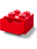 LEGO Schubladenbox "Brick 4" in Rot - (B)15,8 x (H)11,3 x (T)15,8 cm