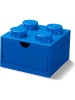 LEGO Schubladenbox "Brick 4" in Dunkelblau - (B)15,8 x (H)10 x (T)15,8 cm