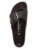 Birkenstock Leder-Pantoletten "Madrid" in Schwarz
