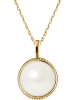 Pearline Gouden ketting met parelhanger - (L)42 cm