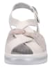 bama Skórzane sandały w kolorze biało-jasnoróżowym