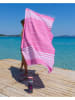 Samimi Hamamtuch "Malibu" in Fuchsia/ Weiß - (L)180 x (B)100 cm