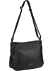 BOSCCOLO Leder-Schultertasche in Schwarz - (B)33 x (H)33 x (T)12 cm