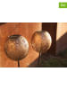 lumisky 2-delige set: ledsolarlampen "Agadir" bronskleurig - (H)45 cm