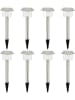 lumisky 8er-Set: LED-Solar-Gartenstecker "Alesia" in Silber - (H)39 cm