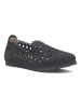 Comfortfusse Leder-Slipper in Schwarz