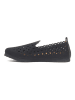 Comfortfusse Leder-Slipper in Schwarz