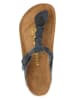 Comfortfusse Leren teenslippers donkerblauw