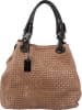 Florence Bags Skórzana torebka "Free" w kolorze szarobrązowym - 31 x 29 x 32 cm