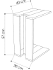 Scandinavia Concept Bijzettafel "Muju" eikenkleurig/antraciet - (B)40 x (H)57 x (D)30 cm