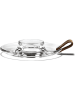 Holme Gaard Kaarshouder "DWL" transparant/bruin - (H)4,5 x Ø 17 cm