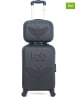 Les P´tites Bombes 2tlg. Set: Hardcase-Trolley und Beautycase "Francette-H" in Schwarz