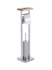 Tomasucci Toiletborstelgarnituur zilverkleurig - (B)20 x (H)74,5 x (D)18 cm