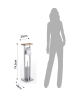 Tomasucci Toiletborstelgarnituur zilverkleurig - (B)20 x (H)74,5 x (D)18 cm