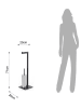 Tomasucci Toiletborstelgarnituur zwart - (B)20 x (H)71 x (D)20 cm