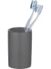 Wenko 2-delige set: tandenborstelbekers "Polaris" antraciet - (H)11,2 x Ø 7,5 cm