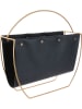 Rétro Chic Zeitschriftenhalter in Schwarz/ Gold - (B)41 x (H)40 x (T)13 cm