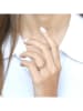 DIAMOND & CO Gelb-/ Rosé-/ Weißgold-Ring "Trinity" mit Diamanten