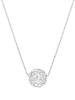 L instant d Or Witgouden ketting "Bulle de crystal" met hanger - (L) 45cm