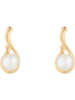 L instant d Or Gold-Ohrstecker "Goutte Perlée" mit Perlen