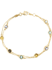 L instant d Or Gouden armband "Colormix" met edelstenen