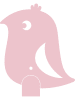 roommate Wandhaken "Bird" in Rosé - (H)15 cm