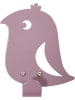 roommate Wieszak ścienny "Bird" w kolorze fioletowym - wys. 15 cm