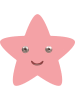 roommate Wieszak ścienny "Star" w kolorze jasnoróżowym - 9,3 x 9,3 cm