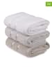 Colorful Cotton 3-delige set: handdoeken "Dolce" wit/lichtblauw/lichtbruin