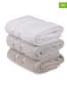 Colourful Cotton 3-delige set: handdoeken "Dolce" wit/lichtblauw/lichtbruin