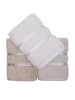 Colorful Cotton 3-delige set: handdoeken "Dolce" wit/lichtblauw/lichtbruin
