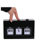 Make a Wish Kalendarz "Flip Flap" w kolorze czarnym - 19,5 x 11 x 6,5 cm