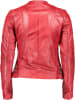 7eleven Skórzana kurtka "Emina" w kolorze czerwonym