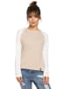 Be Wear Longsleeve in Beige/ Weiß