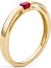 Diamant Exquis Gouden ring met robijn