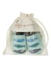 Lait et Miel Leder-Krabbelschuhe "Sardinen" in Hellblau