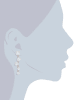 Perldesse Rosévergulde oorhangers met parels