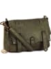 Mia Tomazzi Leren schoudertas "Cinisello" donkergroen - (B)24 x (H)22 x (D)11 cm