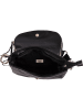Mia Tomazzi Skórzana torebka "Pontida" w kolorze czarnym - 28 x 20 x 8 cm