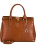 Mia Tomazzi Leder-Henkeltasche "Rezia" in Camel - (B)36 x (H)28 x (T)18 cm