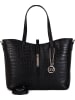 Mia Tomazzi Skórzana torebka "Valbrona" w kolorze czarnym - 40 x 27 x 14 cm