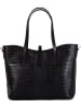 Mia Tomazzi Skórzana torebka "Valbrona" w kolorze czarnym - 40 x 27 x 14 cm