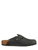 Birkenstock Leren slippers "Boston" zwart - wijdte N