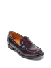 British Passport Leren mocassins donkerrood